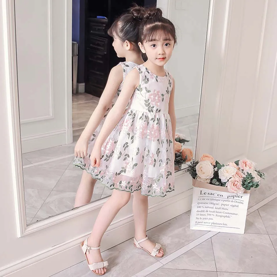 

Kids Clothes Floral Girls Dress Summer 2019 Toddler Girl Clothing Princess Dress Baby Girl Party Dress for Girls