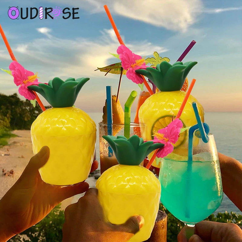 OUDIROSE 1 шт. Гавайские пляжные вечерние кокосовые ананасы пластиковый стакан