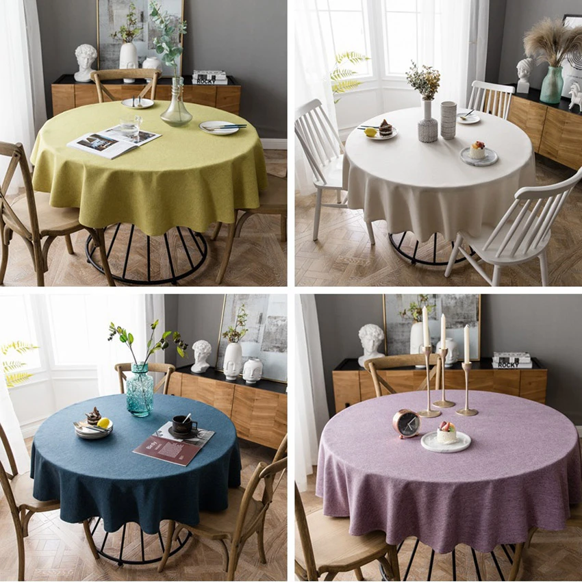 Bier segment Sceptisch 100% Polyester Tablecloths Thick Solid Color Tablecloth Home Decorative  Round Table Cloth Tafelkleed 4 Sizes Manteles Obrus - Table Cloth -  AliExpress