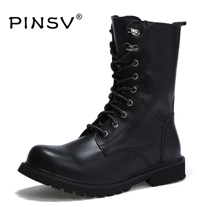 

Winter Military Boots Men Shoes Leather Men Boots Brand Fur Boots For Men Autumn Winter Shoes Zapatos Hombre Size 38-48