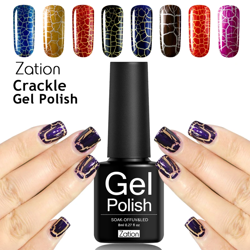 Buy Zation Crackle Nail Gel Polish Cracking Nail