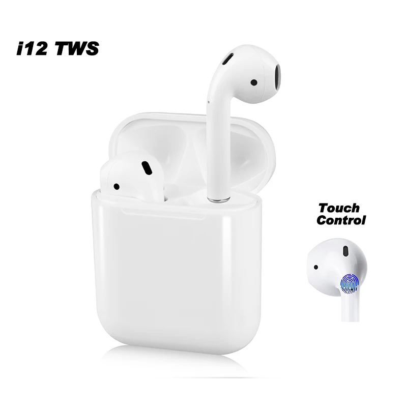 

Mini i12 TWS Bluetooth 5.0 Earphone Wireless Earphones True Wireless Earbuds Touch Control Sports Earphone Magnetic Charging Box