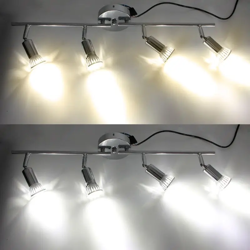 12W Indoor Ceiling Spotlight 4 Lights Modern Decoration Lamps GU10 Rotatable