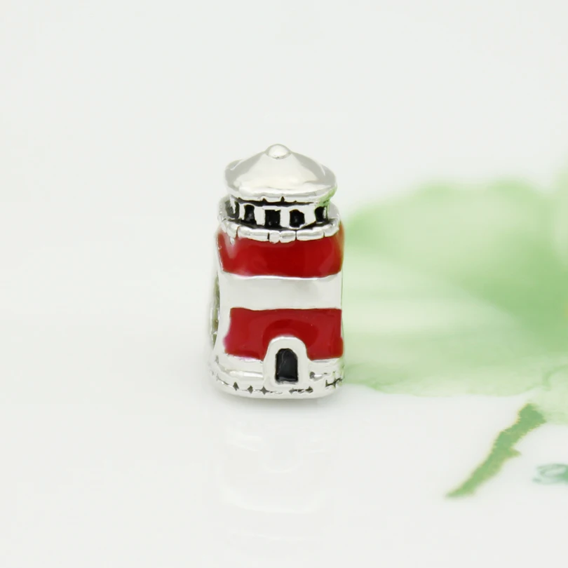 

European new fashion red watchtower small accessories charm beads fit Pandora bracelet
