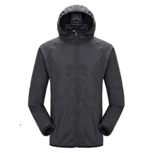 Quick-dry Unisex Windproof Hiking Jacket Light-weight Waterproof Nylon Sports Sun-protective Top Suit With Hat Quick-dry Unisex Windproof Hiking Jacket Light-weight Waterproof Nylon Sports Sun-protective Top Suit With Hat