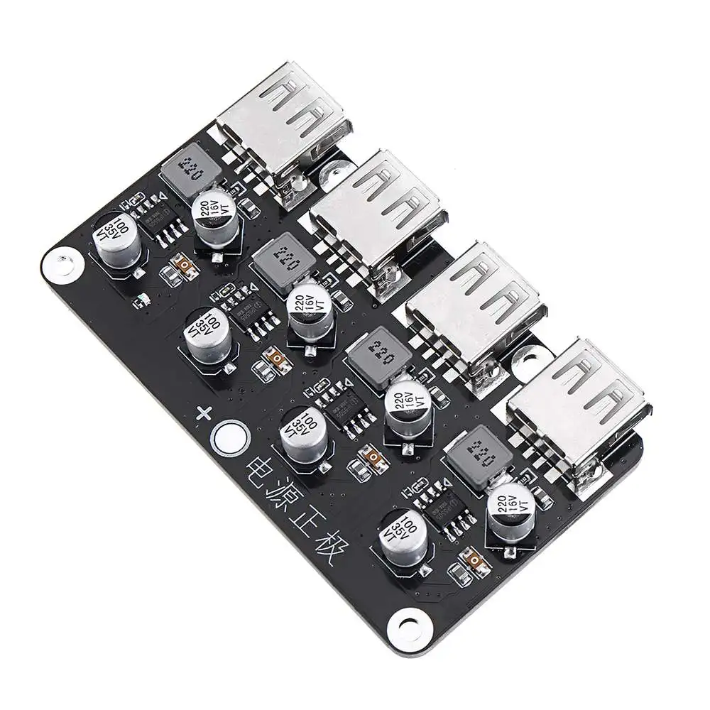 CLAITE USB быстрой зарядки печатная плата модуля 4 канала 12 В 24 12V24V для QC2.0/QC3.0 шаг подпушка питание модуль