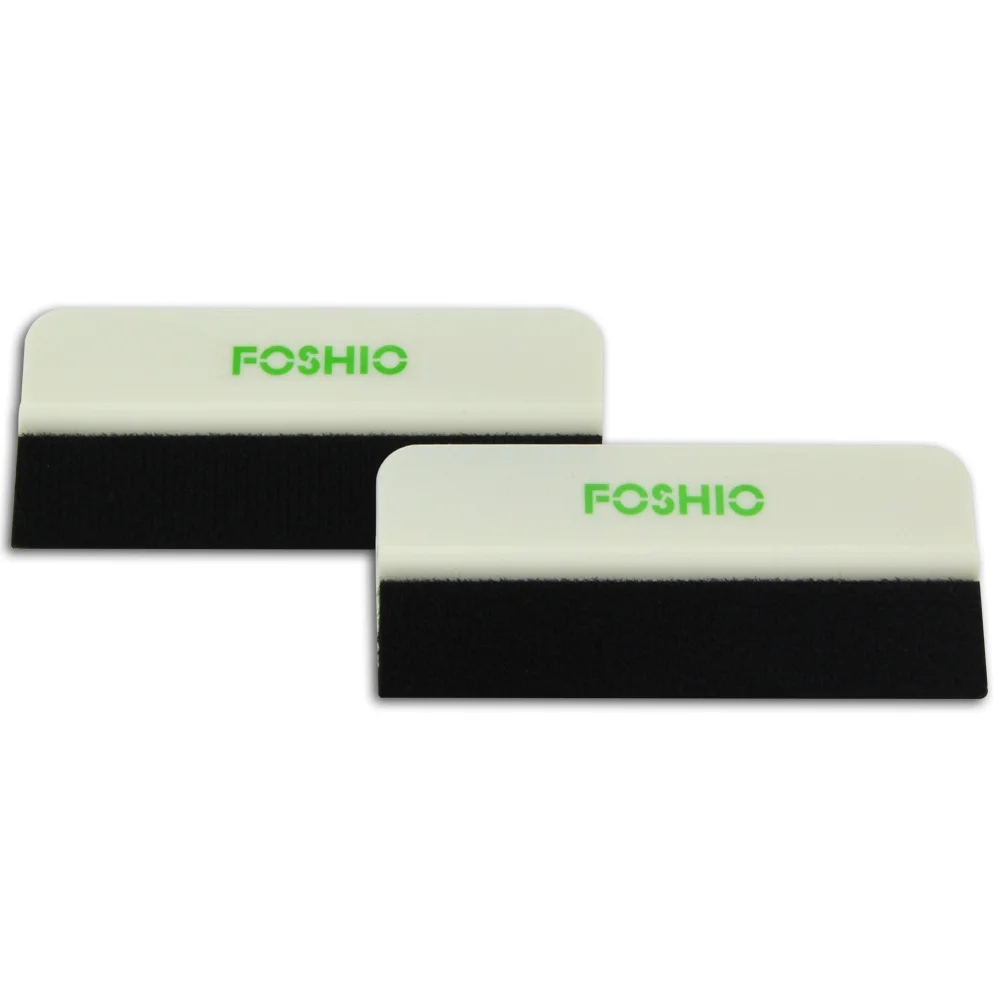 FOSHIO 4pcs Carbon Fiber wrapping Felt Squeegee Soft Scraper Vinyl Car Wrap Tool Window Tint Tool Auto Glass Cleaning Tools
