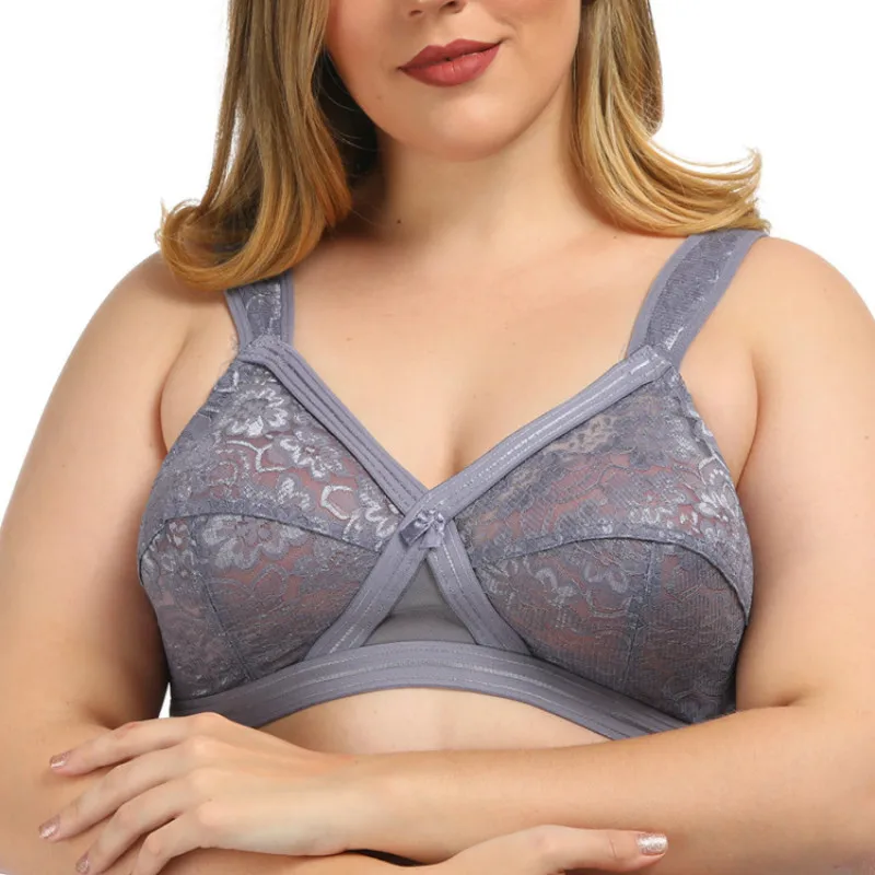 2019 Hot Full Cup Thin Underwear Small Bra Plus Size Lace Women's Bra Breast Cover 85E-120E Cup Large Size Lace Bras
