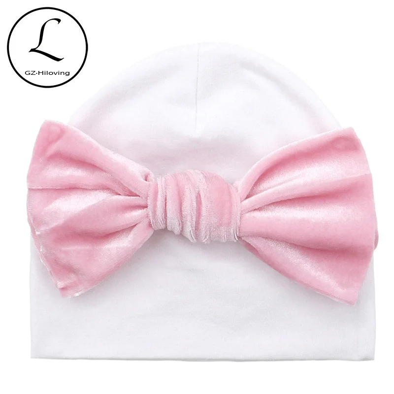 

GZHilovingL 0 - 5 month Baby Boys Girls Velvet Bow Beanie Hats Cap Winter Toddler Kids Girls Cotton Hat Baby Newborn Accessories