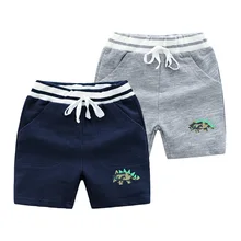 Шорты для маленьких мальчиков шорты с рисунком динозавра хлопковые летние шорты для малышей корейские летние штаны для маленьких мальчиков 2-6Y