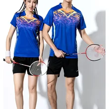 Новые теннисные рубашки женские/мужские, шорты для бадминтона, футболки для тенниса, одежда для настольного тенниса, фиолетовые шорты для пинг-понга