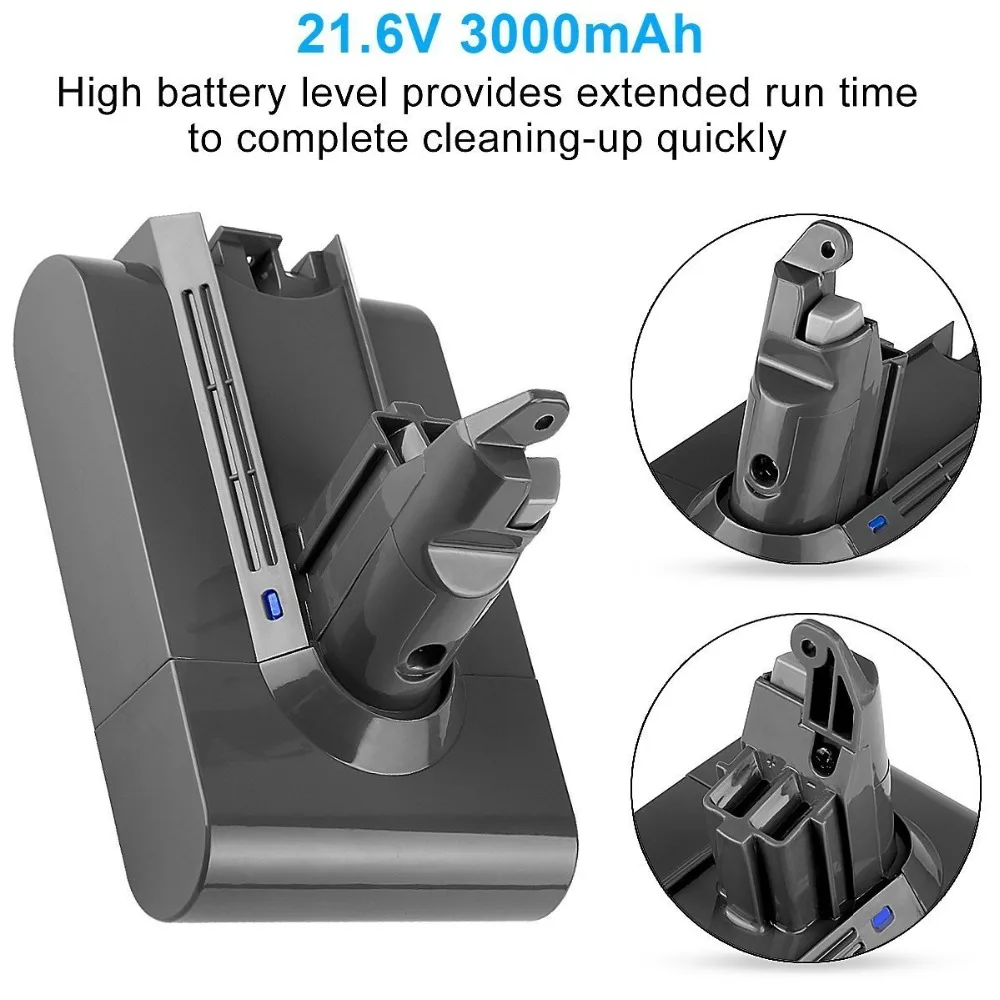 21,6 V 3000mAH литий-ионная аккумуляторная батарея высокой емкости для пылесоса Dyson V6 DC61 DC62 DC58 DC59 DC72 DC74 SV09 SONY Cell