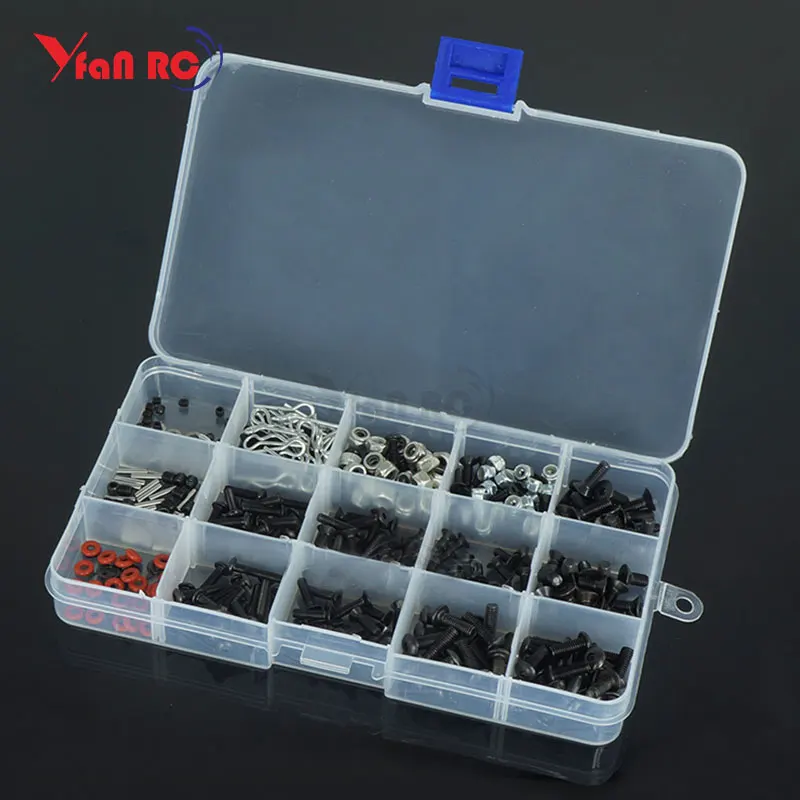 

HSP 94123 94111 and other commonly used pieces of screw box package contains shell buckle nut m3 m4 Easy to wear screw set 02055