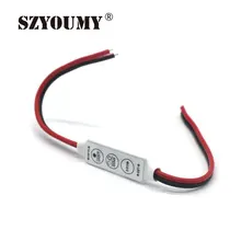 SZYOUMY 1 шт. DC5-24V мини 3 клавиши одноцветный светодиодный регулятор яркости Диммер для SMD 5050 3528 Светодиодный свет полосы