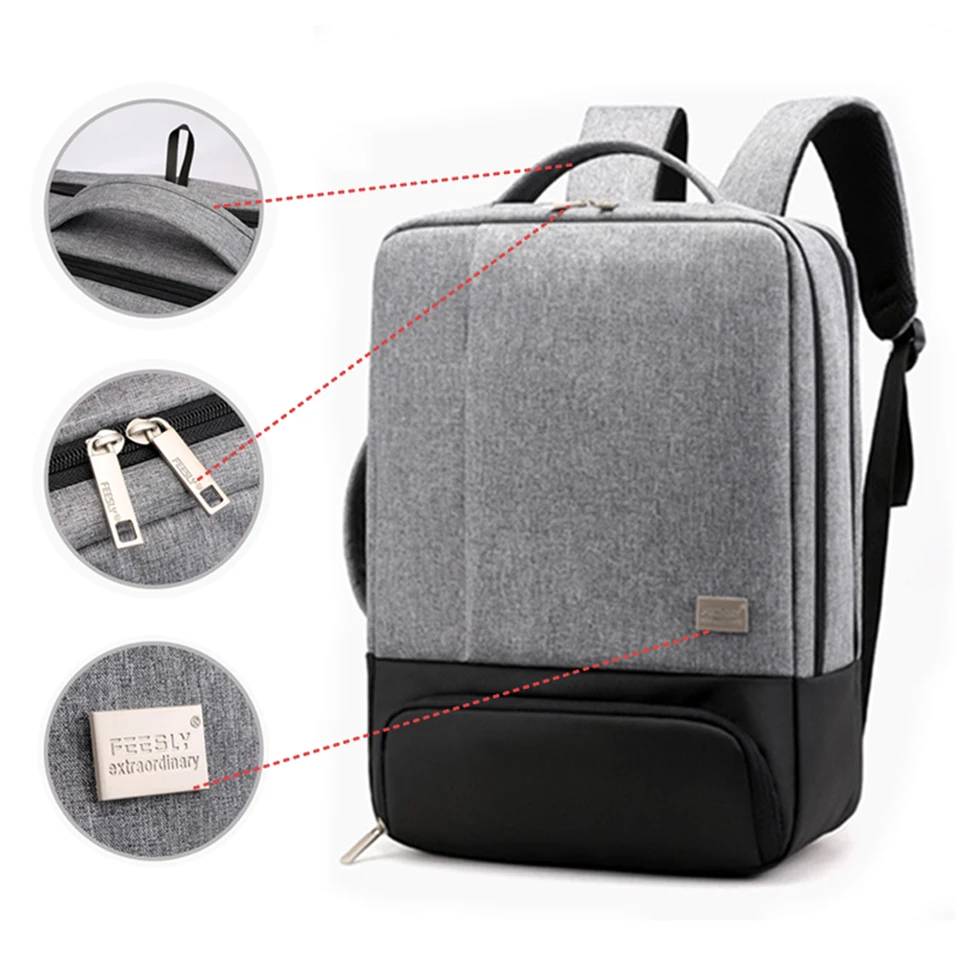  Men Backpack Multifunctional Anti Theft Laptop Student Bagpack Notebook USB Charging Waterproof Men