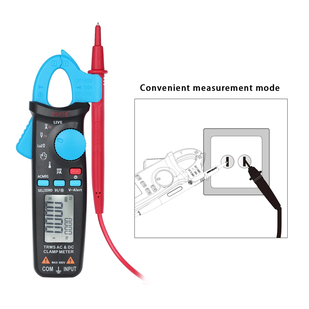 

AC/DC Voltmeter Ammeter Multimeter Digital voltage Current Clamp Meter Capacitance Continuity Temperature Frequency Tester
