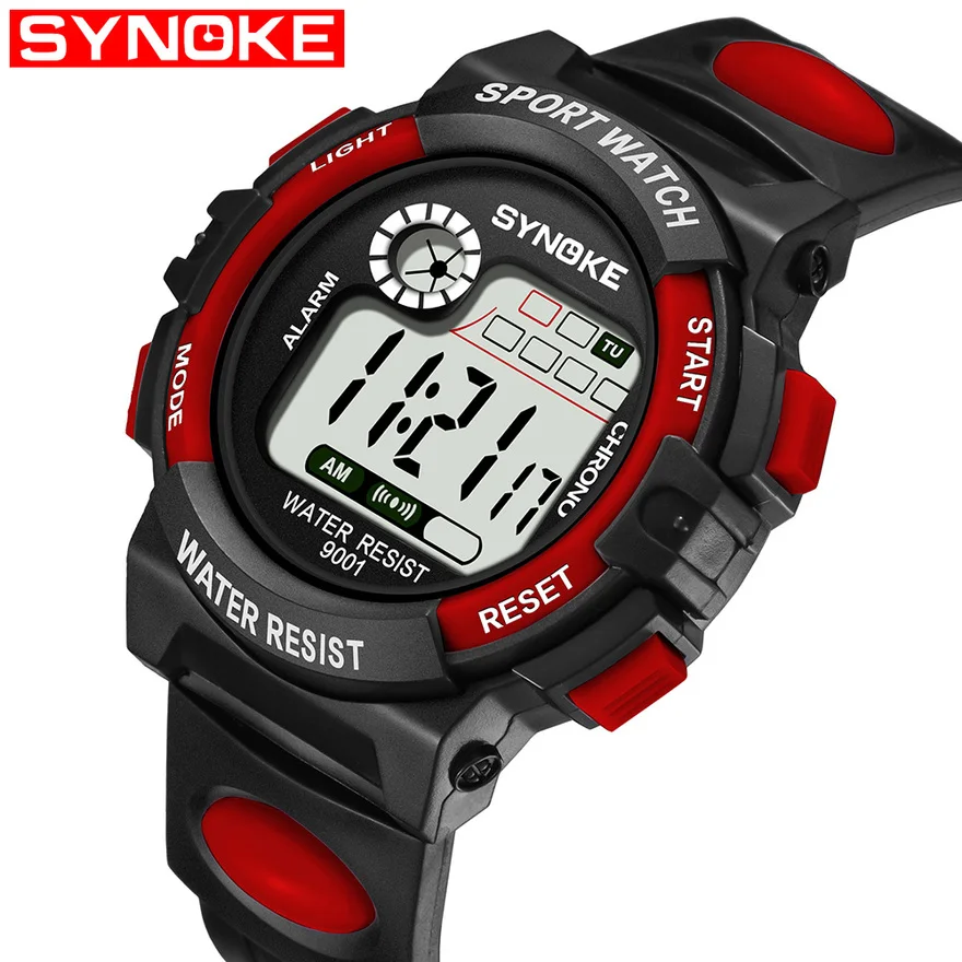 SYNOKE Sport студент дети часы мальчики девочки G Style шок LED цифровые электронные