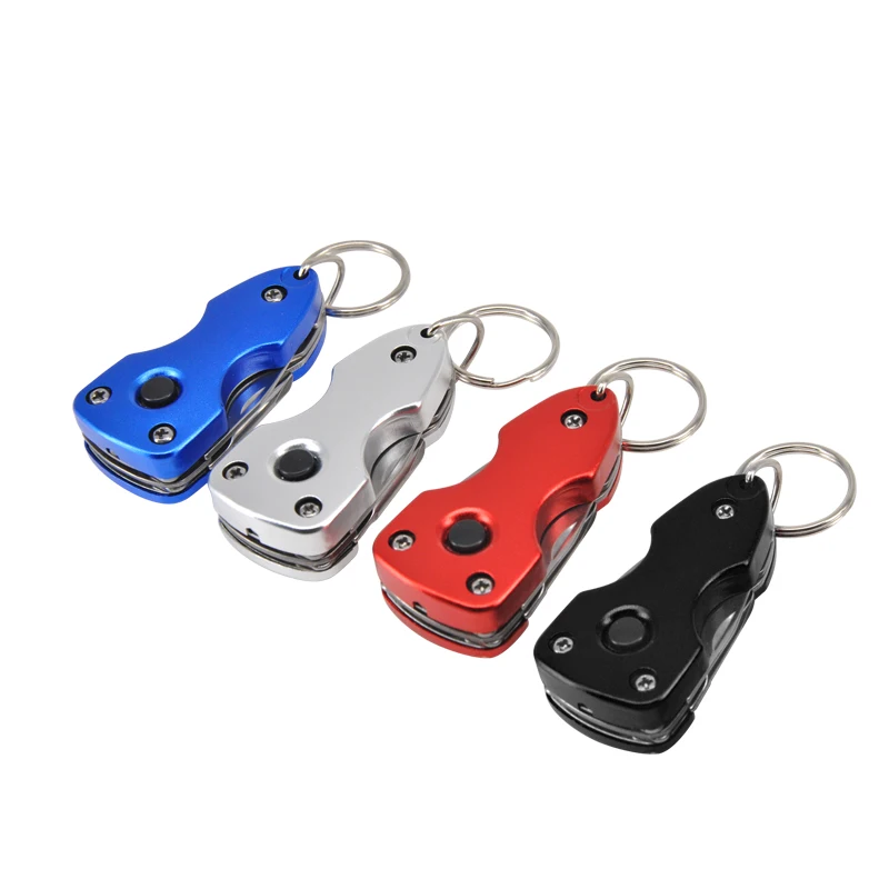 

New Mini Key Chain Multitool Knife EDC Outdoor Camping Survival Multifunction Tools LED Lamp Portable Pocket Knife Screwdriver