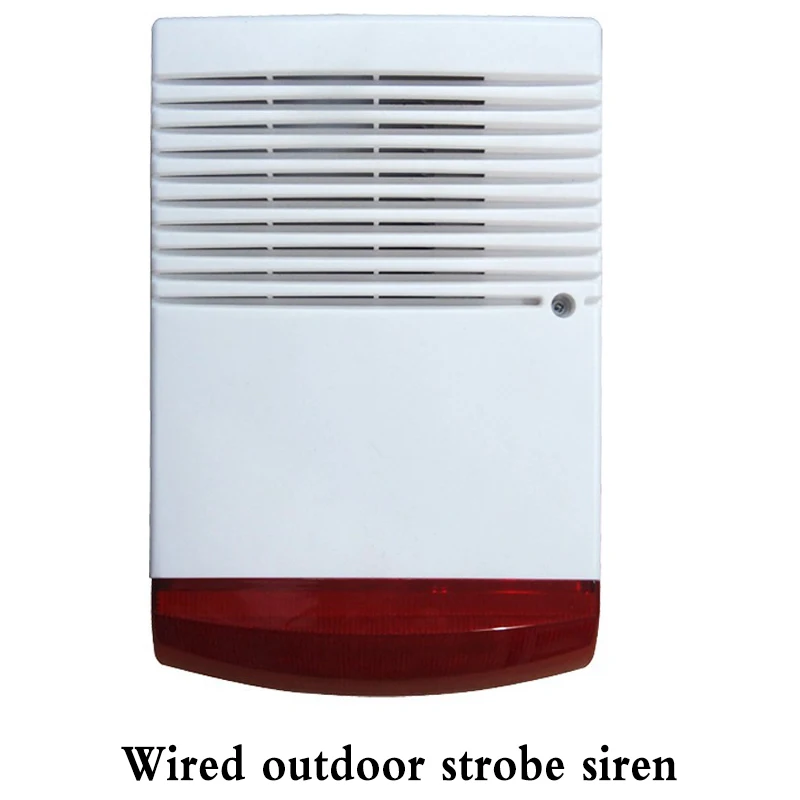 FREE-SHIPPING-Wired-Outdoor-siren-with-Flash-Lamp-water-proof-buzzer-use-for-alarm-system-warning