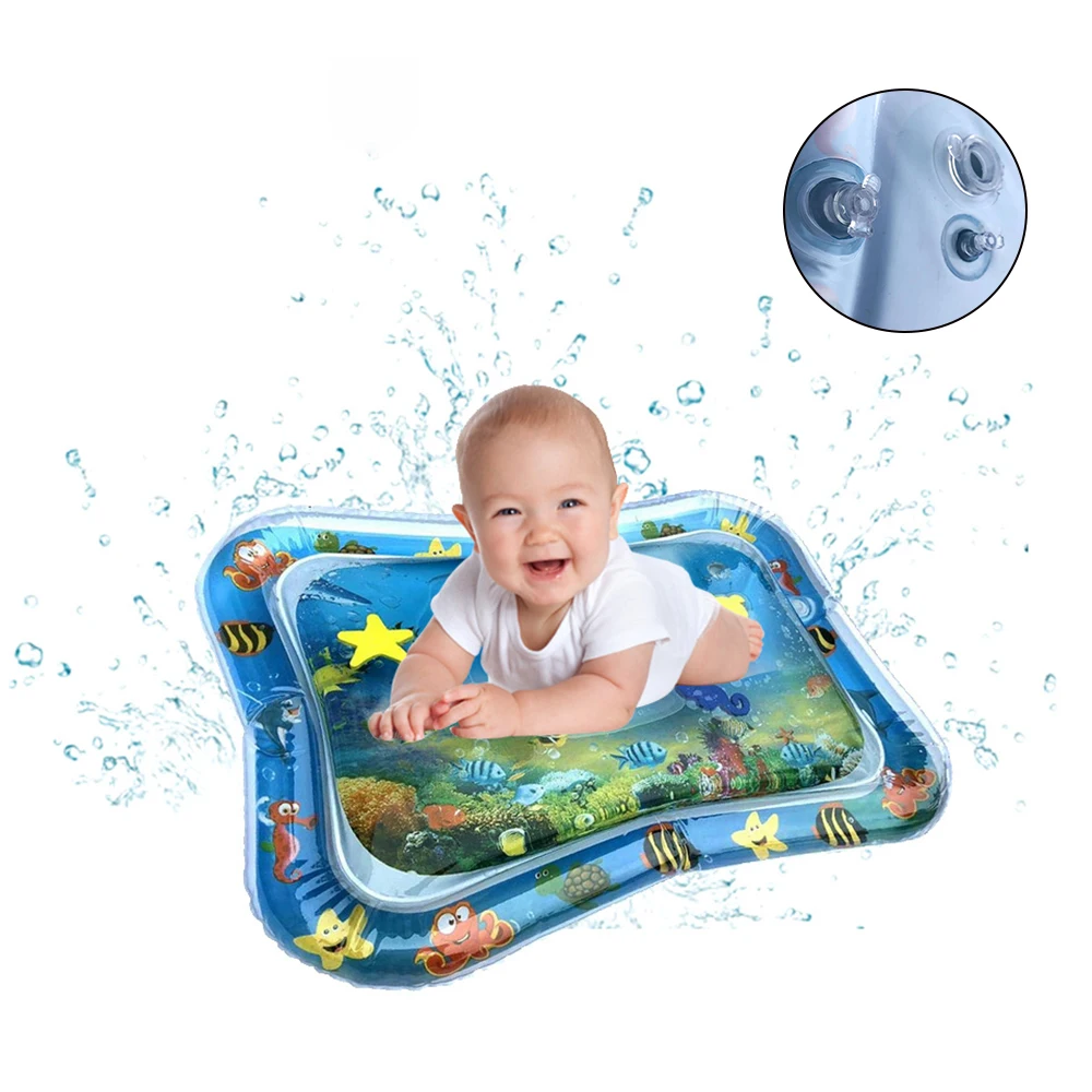 

Inflatable Baby Water Mat Children's Folding Tummy Time Activity Water Playmat Thicken PVC Baby Fun Activity Play Center Toys
