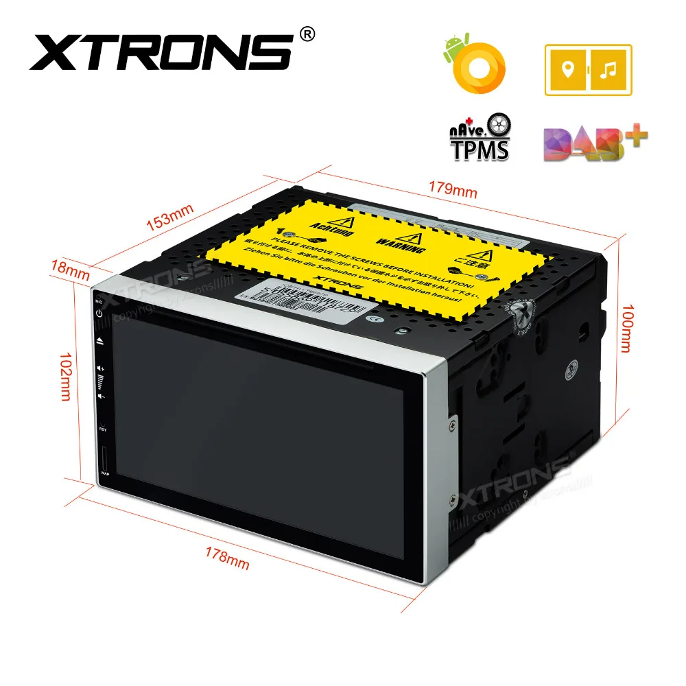 Clearance XTRONS 2 Din Universal Radio Audio 6.95" Android 8.0 Octa Core Car Stereo DVD Player Steering Wheel GPS Navigation 4G DAB+OBD2 2