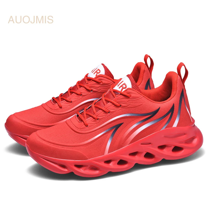 AUOJMIS new spring men's shoes bonfire running shoes twist bottom hollow bottom mesh face light fashion large size sports shoes