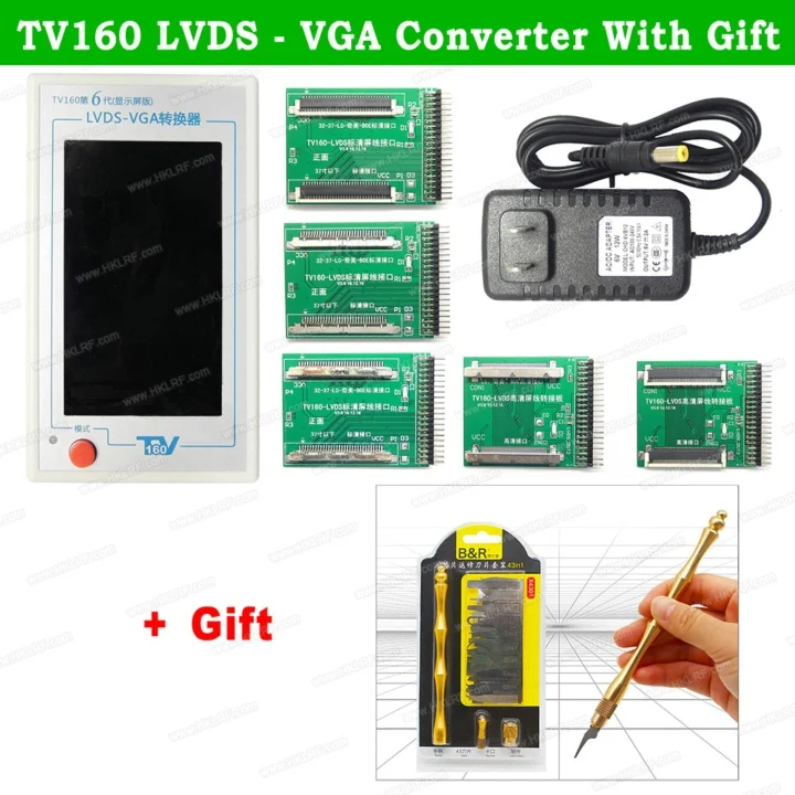 ТВ 160 6-го 7-го поколения LVDS VGA конвертер с дисплеем lcd/светодиодный тестер материнской платы Материнская плата инструмент+ мультиметр/скребок - Цвет: 6th Scraper Set
