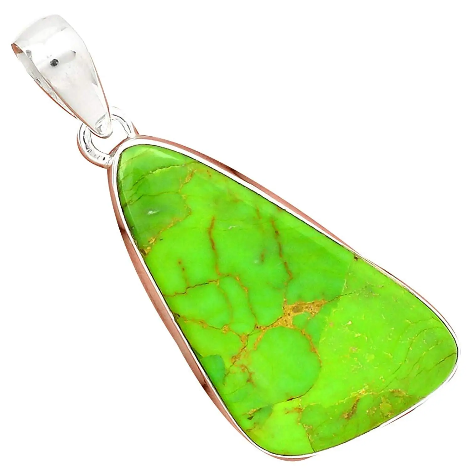 

Nature Green Mohave Turquoise Pendant 925 Sterling Silver, 53 mm, MHBAP5317