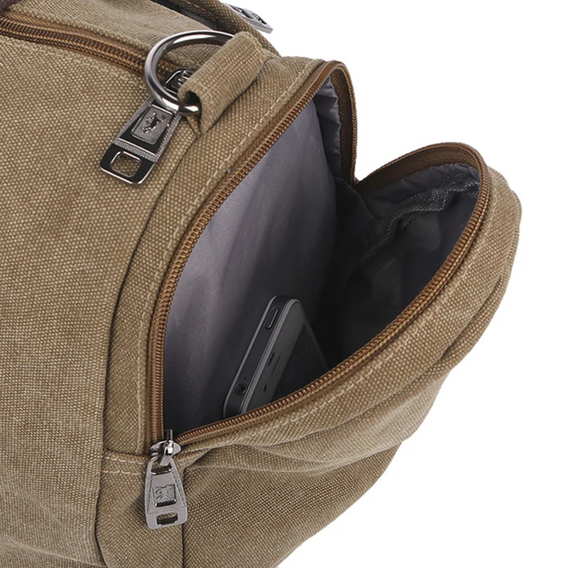 Men Shoulder Bag Handbag Vintage Solid Color Canvas Bag Fashion Casual Messenger Bags Men Shoulder Bag Handbag Vintage Solid Color Canvas Bag Fashion Casual Messenger Bags