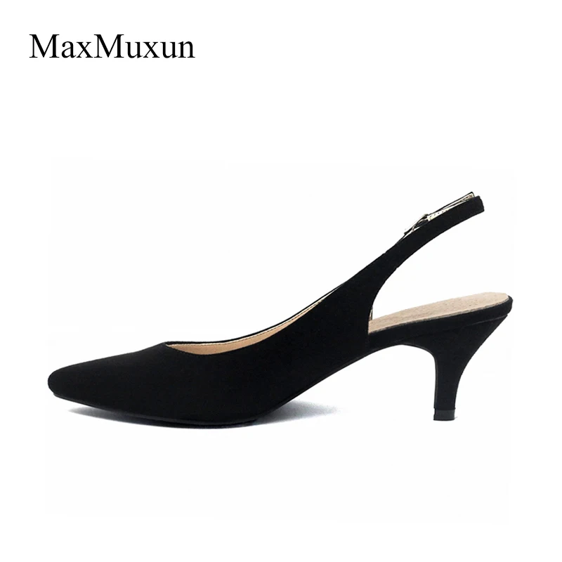 MaxMuxun/женские туфли на высоком каблуке с острым носком; классические туфли-лодочки с петлей на пятке; пикантные женские модельные туфли-лодочки; официальные туфли; цвет розовый, желтый, красный; Свадебная танцевальная обувь
