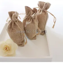 10x15 см джутовый искусственный джут/гессианские мини-сумки Свадебная бонбоньерка Подарочные сумки