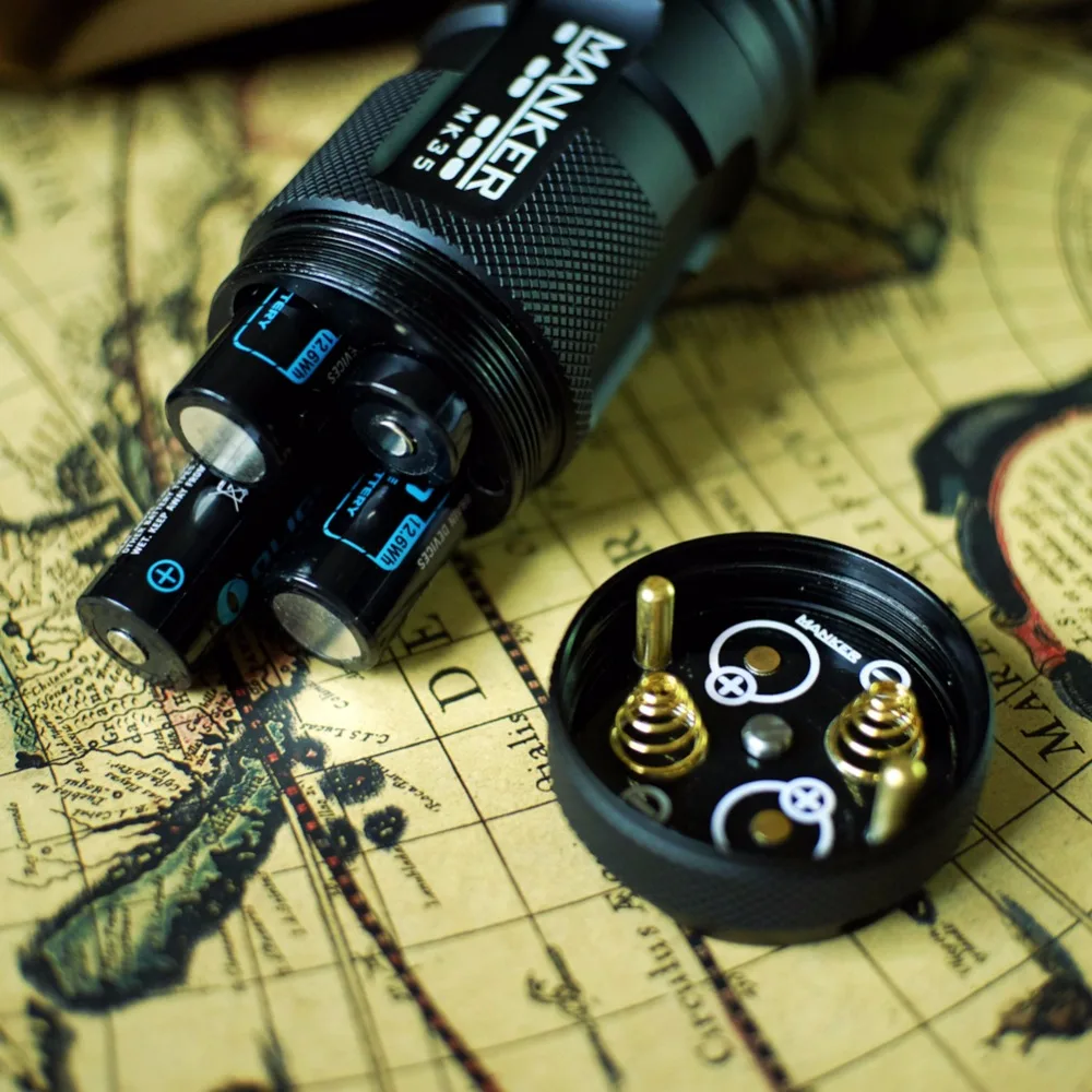 Мощный светодиодный фонарик Manker MK35 1420 м 2550 люмен Cree XHP35 HI прожектор с 4