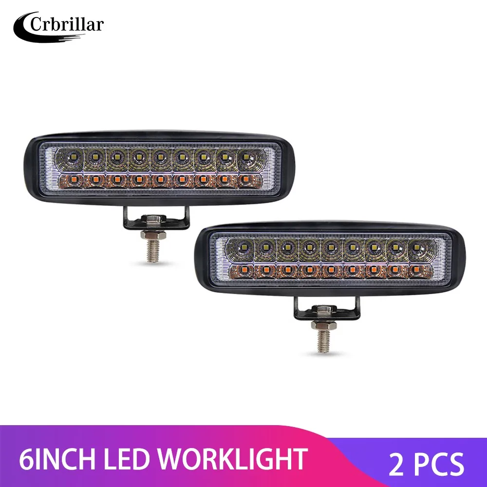 

2pcs 6 Inch Led Bar 36W 12V 24V Led Work light Combo Light Bar DRL 4x4 4WD Fog Light for ATV Uaz Lada Car Truck Auto OffRoad