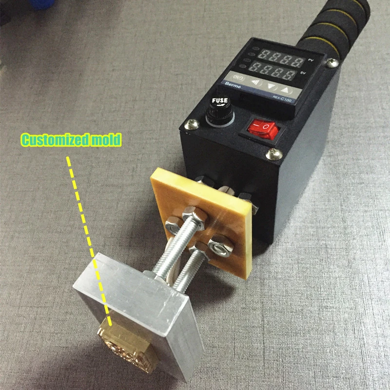 Logo custom heat stamp for wood foil shoes and clothingstamp stamp