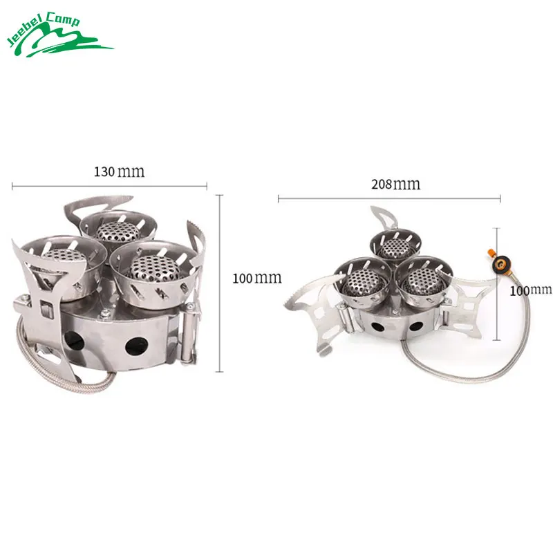  Gas Burners 11000W Super Power Stove Outdoor Camping Cooking Windproof Butane Burners Portable Heat