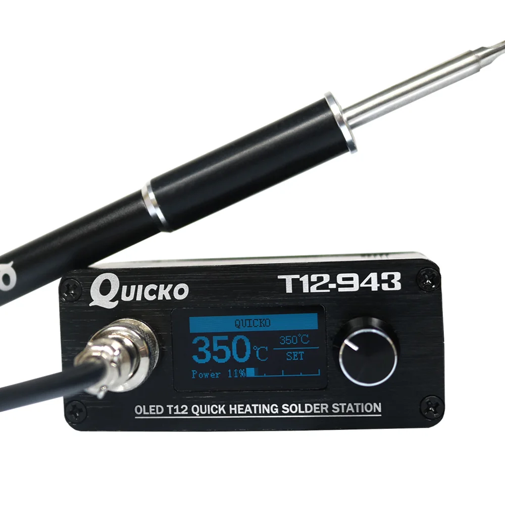 

MINI T12-943 OLED-STM32 1.3inch Digital display soldering station DC Version electronic welding iron with Metal handle and K tip