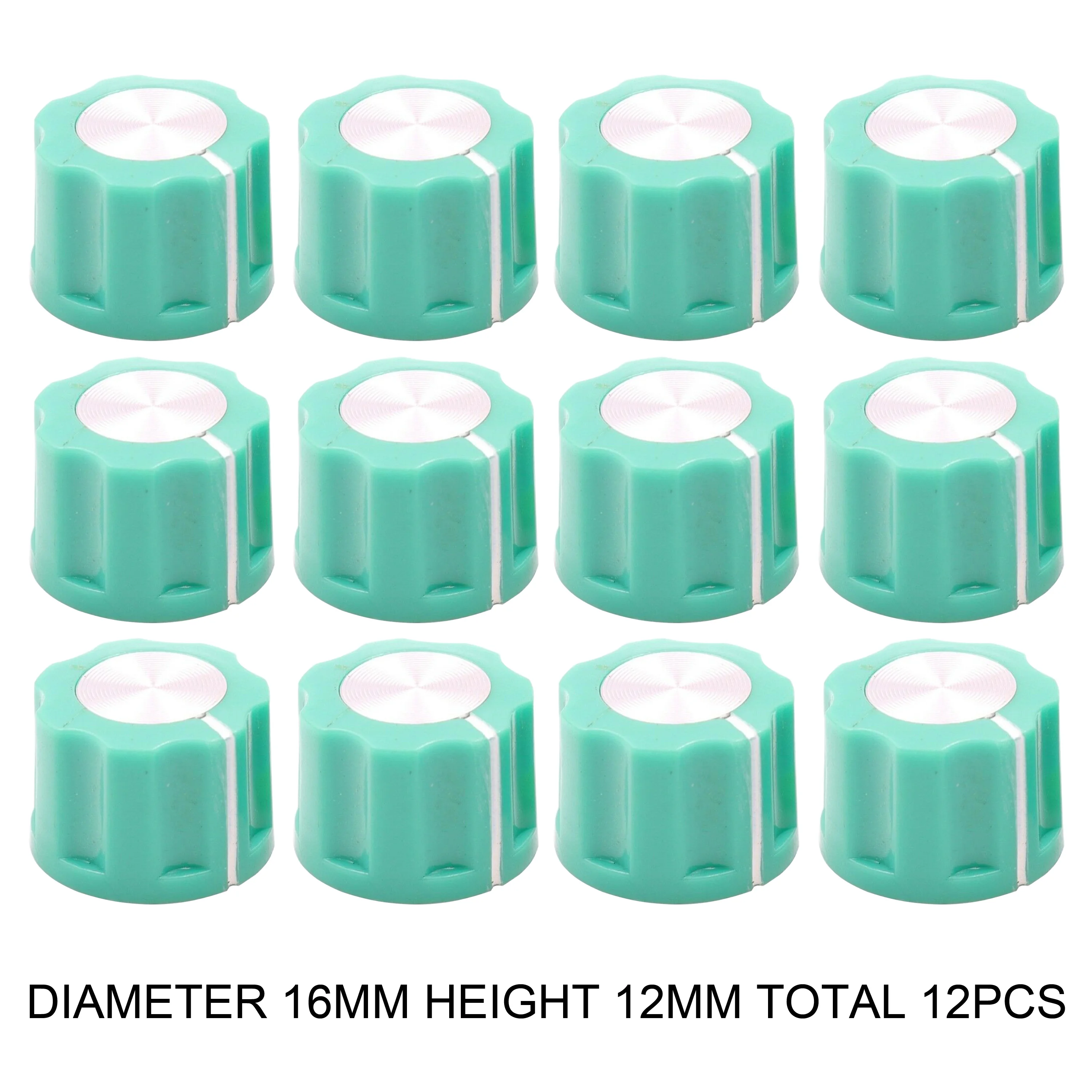 

12PCS AUDIO KNOB ABS Plastic Guitar AMP Effect Pedal Stomp Box VOLUME CONTROL Tone Set Pointer Knob Button DIY
