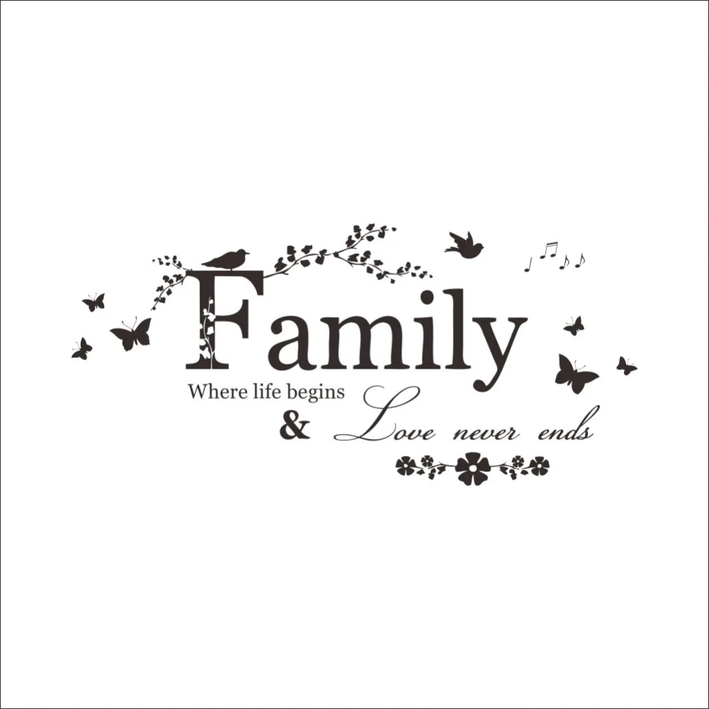 Family Love Never Ends Quote Vinyl Wall Decal Wall Lettering Art Words Wall Sticker Home Decor Wedding Decoration Removable Wallpaper Decals Retro Wall Family Love Never Ends Quote Vinyl Wall Decal Wall Lettering Art Words Wall Sticker Home Decor Wedding Decoration Removable Wallpaper Decals Retro Wall
