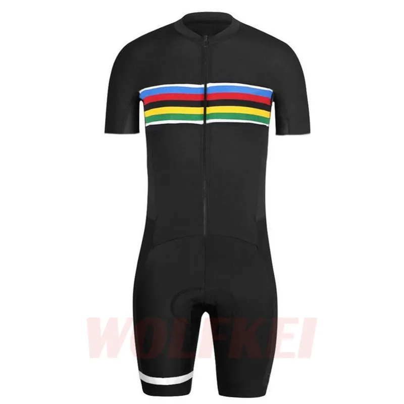 

2019 Rainbow BLACK Men Summer Cycling Clothing one piece Skinsuit Bodysuit Ropa Ciclismo Outdoor Road bike clothes