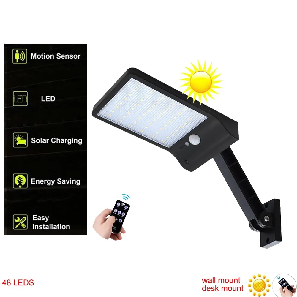 

solar street light 48 LED Solar Light Three Modes Black Waterproof Outdoor G spot Lamps s flood bul for