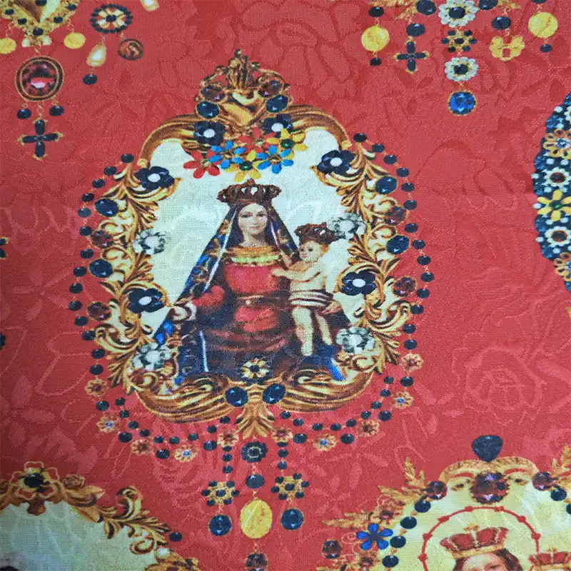 100x145cm Fashion Week Runway Baroque Characters Figures Dark Red Jacquard Fabric For Woman Autumn Winter Dresses Coat Diy Af380 Jacquard Fabric Fabric Fashionfashion Fabric Aliexpress