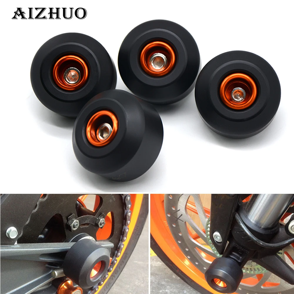 Motorcycle Frame Slider For KTM Duke 125 200 390 Front and Rear Fork Wheel Frame Slider Crash Pads Falling Protection