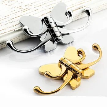 

Butterfly solid rotating activities hangers coat hooks single hook door wardrobe closet creative hook wall hook