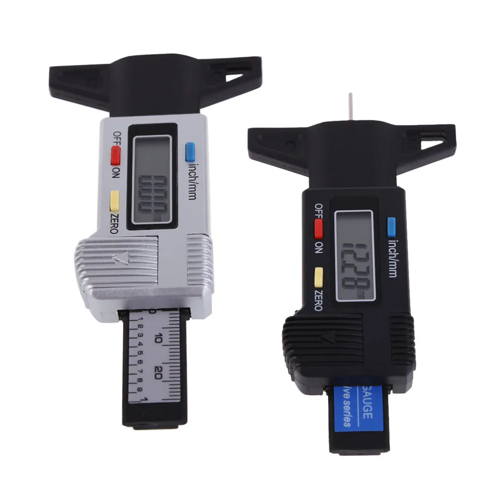 New Car Tyre Digital LCD Tread Brake Pad Shoe Gauge Depth Tester Guage