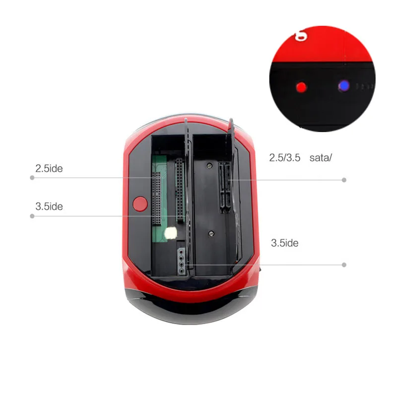 

1 Dual 2.5"/3.5" IDE SATA HDD Hard Drive Disk Holder Base Dock Docking Station US Plug Pwer Adapter