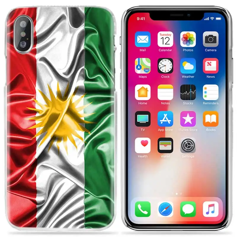 Чехол Kurdistan с флагом львом для iPhone XS Max XR X 10 7S 8 6 6S Plus 5S SE 5 4S 4 5C Прозрачный жесткий пластиковый чехол для телефона 11 - Цвет: 04