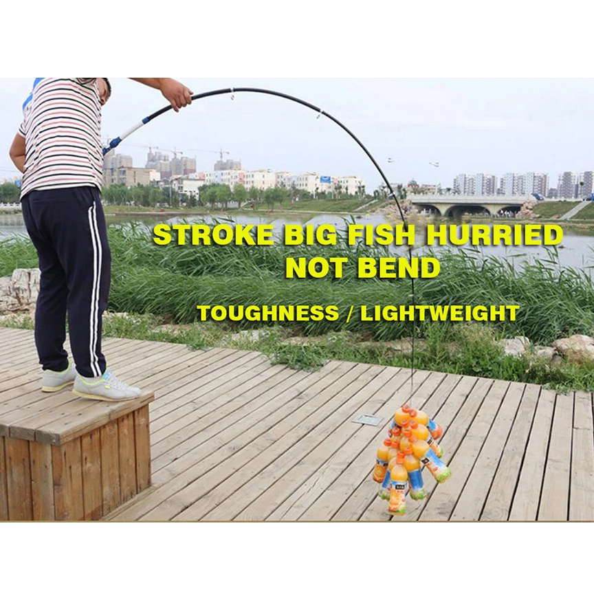 GHOTDA تلسكوبي الصيد قضيب الكربون الألياف الغزل البحر الصيد معالجة أدوات 2.1 متر-3.6 متر