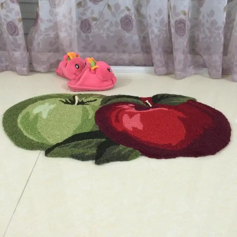 Us 22 4 24 Off Apple Shaped Anti Slip Area Rug Bathroom Carpet Kitchen Mat Kid Sleeping Room Tapete In From Home Garden On Aliexpress Com