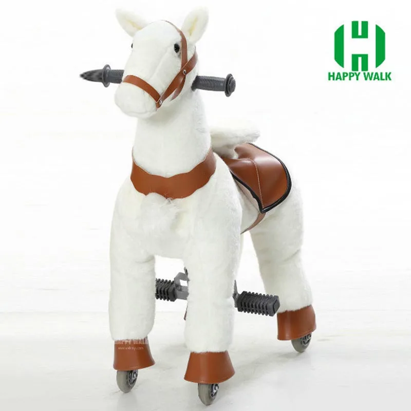 S Size Kid Mechanical Walking Horse Toy Rocking Animal Ride Plush Toys Riding Horse Colt on Wheels Children Christmas Gifts S Size Kid Mechanical Walking Horse Toy Rocking Animal Ride Plush Toys Riding Horse Colt on Wheels Children Christmas Gifts