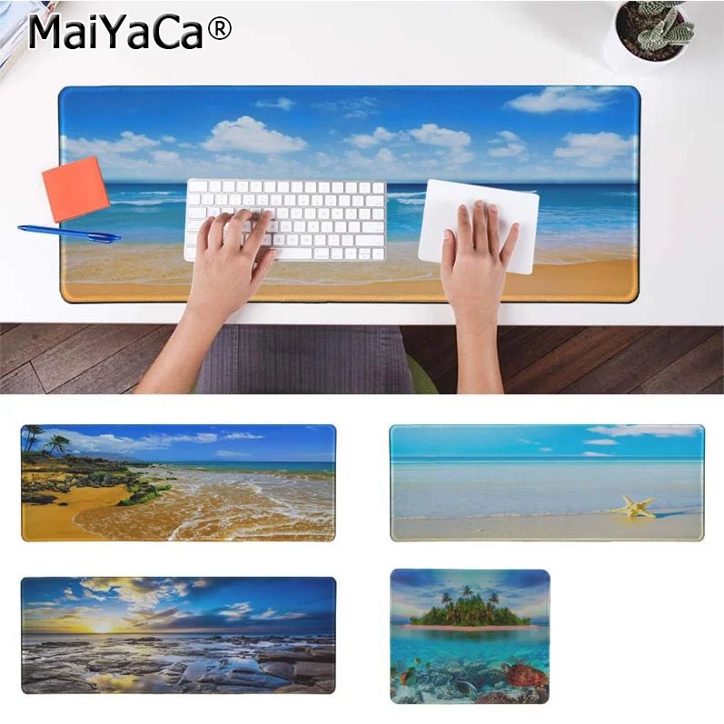 

MaiYaCa Cool New Blue Beach Customized MousePads Computer Laptop Anime Mouse Mat Free Shipping Large Mouse Pad Keyboards Mat